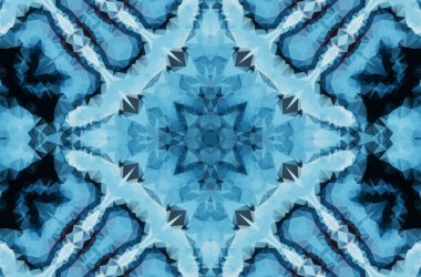 Kış fantezi arka plan. Sürekli değişen geometrik süsleme. Dekoratif poligonal Mozaik Desen.