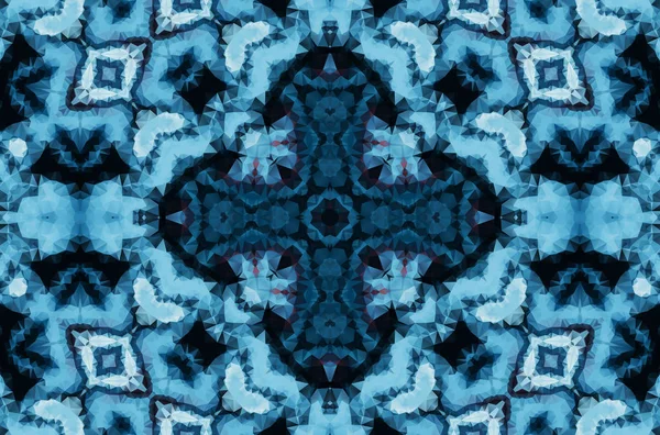 Зимняя Фантазия Абстрактный Фон Калейдоскопический Геометрический Орнамент Декоративная Многоугольная Мозаика — стоковое фото
