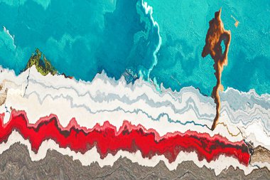 Çağdaş sanat. Modern sanat. Soyut resim arka plan. Parlak dinamik desen. Çok renkli sanatsal doku