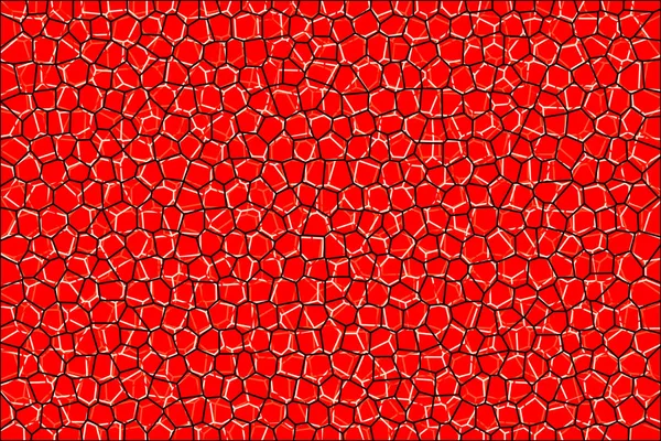 Abstract Mozaïek Tegel Textuur Witte Zwarte Cellen Rode Achtergrond Geometrische — Stockfoto