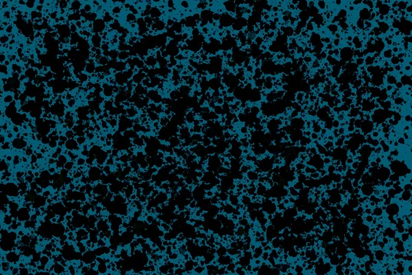 Pintura Aleatória Preta Brilhante Espirra Fundo Azul Escuro Textura Colorida — Fotografia de Stock
