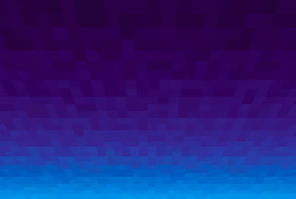 Abstract purple and blue gradient background. Texture with pixel square blocks. Mosaic pattern. Plane in perspective.