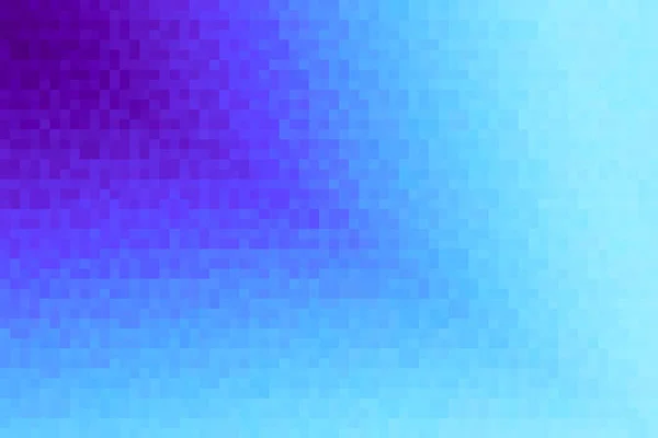 抽象紫罗兰色和青色对角线梯度背景 带有像素方块的纹理 马赛克图案 — 图库照片