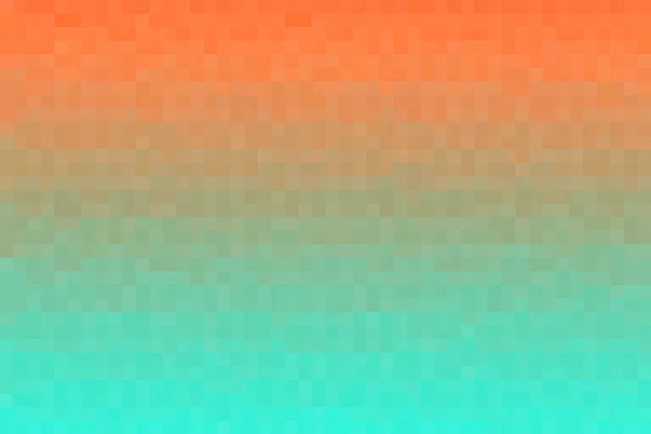 Abstraktní Oranžové Zelené Gradientní Pozadí Textura Pixel Čtvercových Bloků Mozaika — Stock fotografie