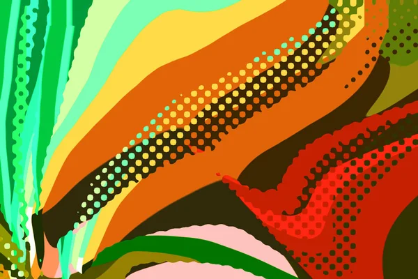 Абстрактный Современный Фон Творческие Красочные Формы Формы Геометрический Узор Зеленая — стоковое фото