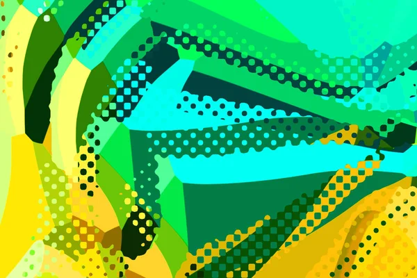 Абстрактный Современный Фон Творческие Красочные Формы Формы Геометрический Узор Зеленая — стоковое фото