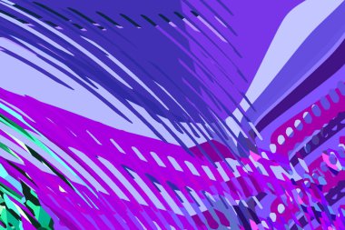 Modern arka plan. Yaratıcı renkli formları ve şekiller. Geometrik desen. Yeşil, mavi ve mor parlak grafik doku.