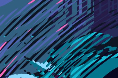 Soyut Modern arka plan. Yaratıcı renkli formlar ve şekiller. Geometrik desen. Mavi, yeşil ve pembe parlak grafik doku.