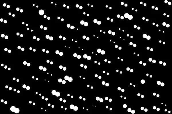 Witte Willekeurige Stippen Zwarte Achtergrond Abstracte Geometrische Vormen Patroon Retro — Stockfoto