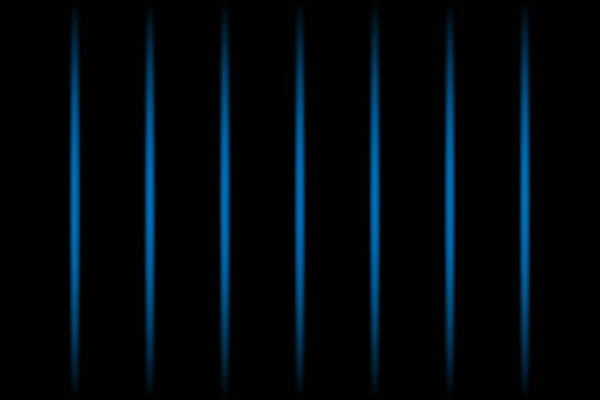 Modrá Svislá Blednoucí Neonové Světelné Elementy Černém Pozadí Futuristický Abstraktní — Stockový vektor
