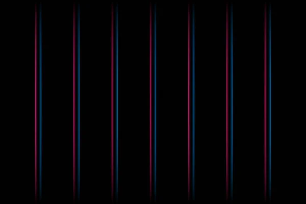 Elementi Luminosi Neon Dissolvenza Verticale Rosso Blu Sfondo Nero Schema — Vettoriale Stock