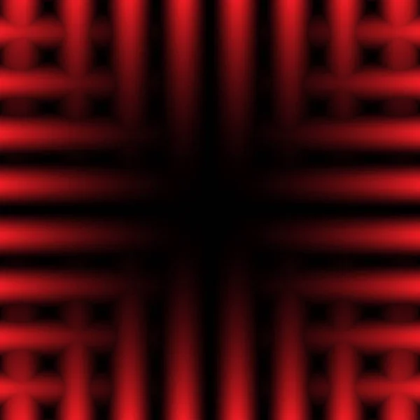 Rojo Que Desvanece Elementos Luz Neón Sobre Fondo Negro Patrón — Vector de stock