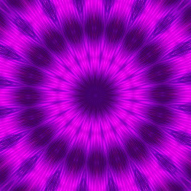 Mor tonlarda Neon daire arka plan . Kaleydoskopik desen. Fütüristik mandala.