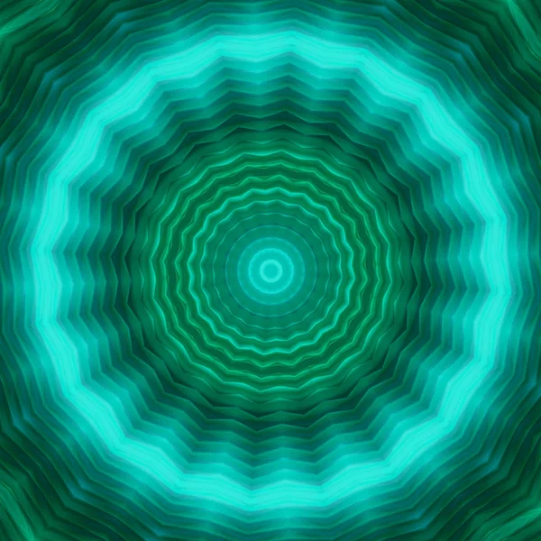Neon Cirkel Achtergrond Groene Tinten Kaleidoscopisch Patroon Futuristische Mandala — Stockfoto