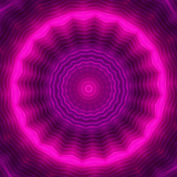 Sfondo Cerchio Neon Nei Toni Del Magenta Schema Caleidoscopico Mandala — Foto Stock