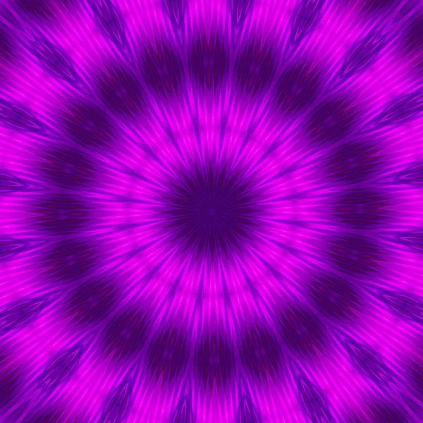 Fondo Círculo Neón Tonos Púrpura Patrón Caleidoscópico Mandala Futurista — Foto de Stock