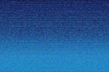 Çizgiler ve hücrelerle dokulu soyut mavi eğimli arkaplan. Arıza dokusu .