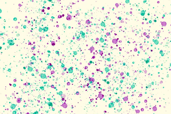 Turquoise Purple Random Paint Splashes White Background Abstract Colorful Texture — Stock Photo, Image