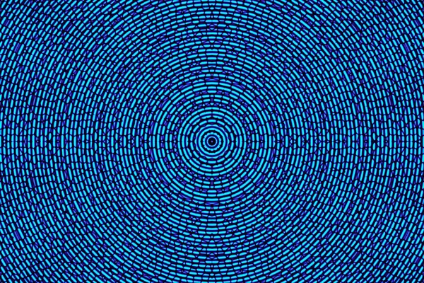 Abstract Blauwe Caleidoscopische Achtergrond Getextureerd Met Cirkels Cellen Glitch Textuur — Stockfoto