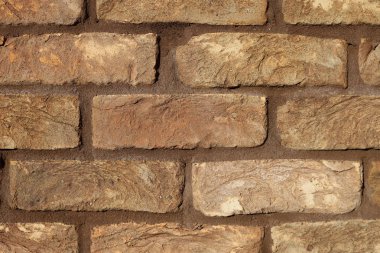 kahverengi tuğla el-kalıp doku arka duvarına