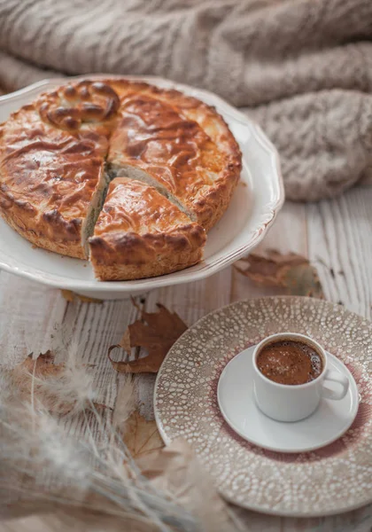 fall cozy day with delicious pie