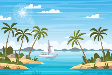 tekne tropikal peyzaj