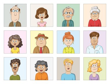 Karakter Avatar koleksiyonu
