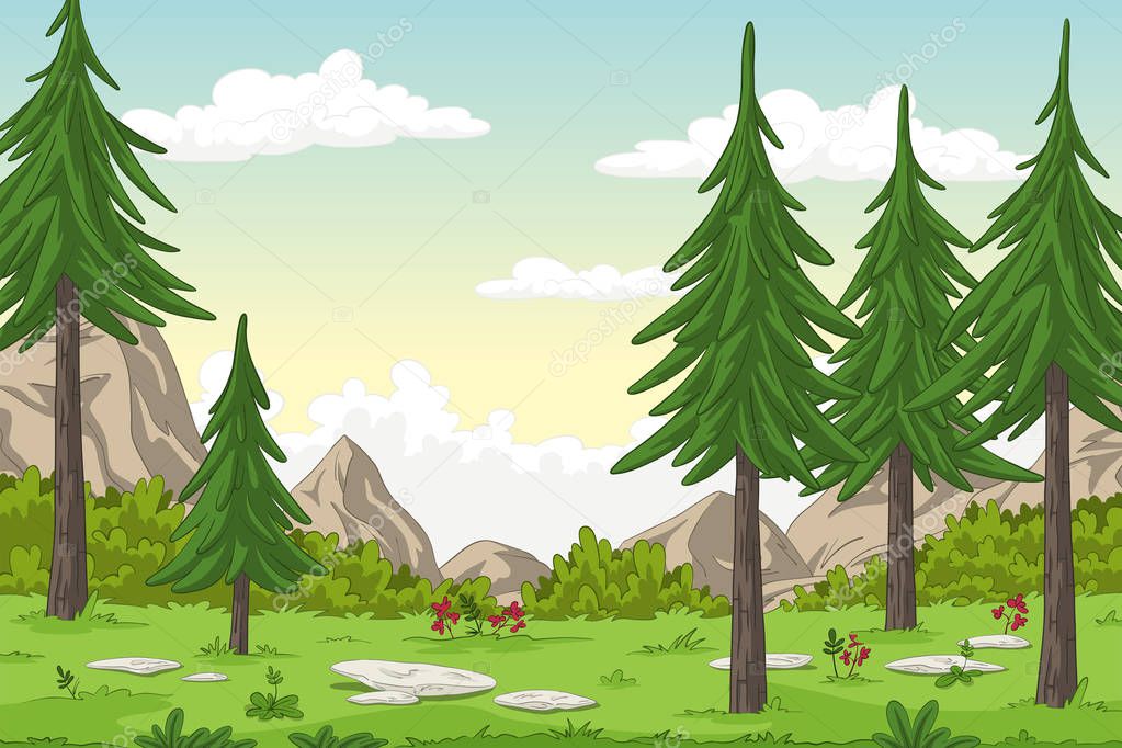 Cartoon Summer Landscape