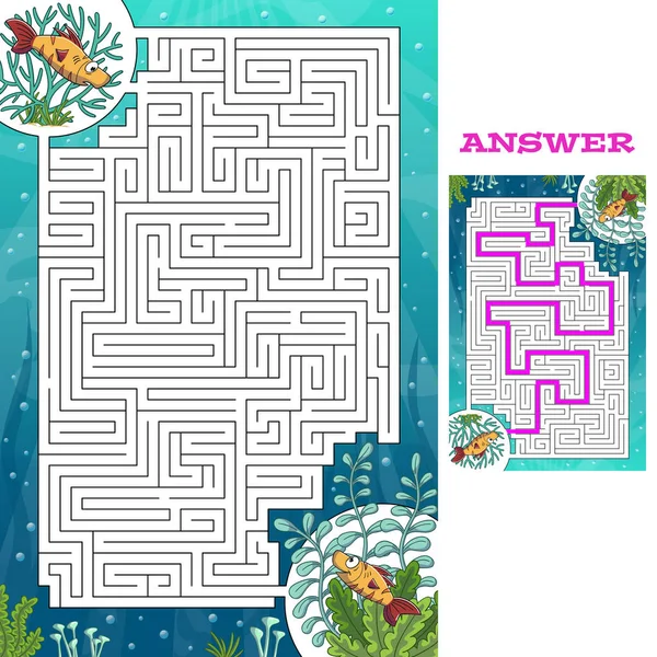 Jeu de labyrinthe Puzzle — Image vectorielle