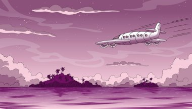 Ozean Gece Adalar ve Uçak ile