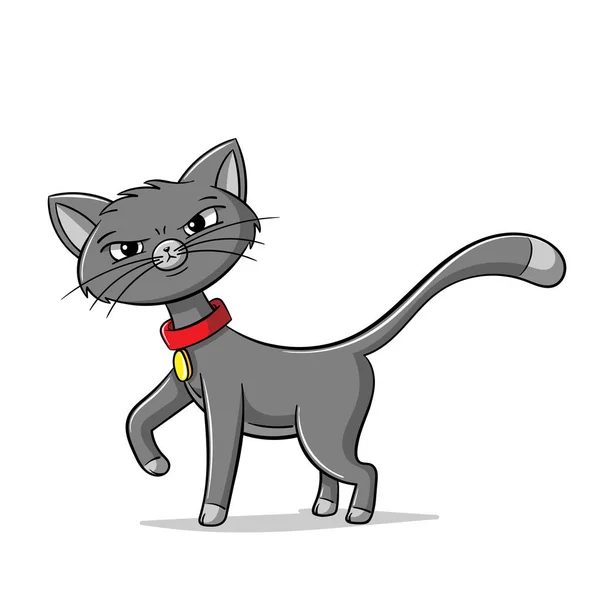 Gesneden cartoon kat — Stockvector