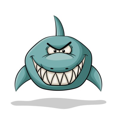 kızgın karikatür köpek balığı