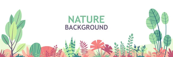 Fondo de naturaleza plana — Vector de stock