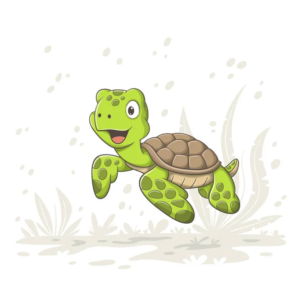 Cute cartoon schildpad — Stockvector