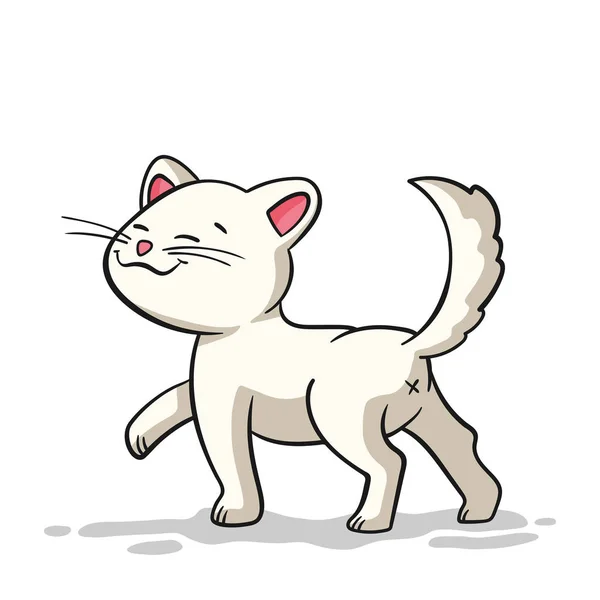 Kleine cartoon kat — Stockvector