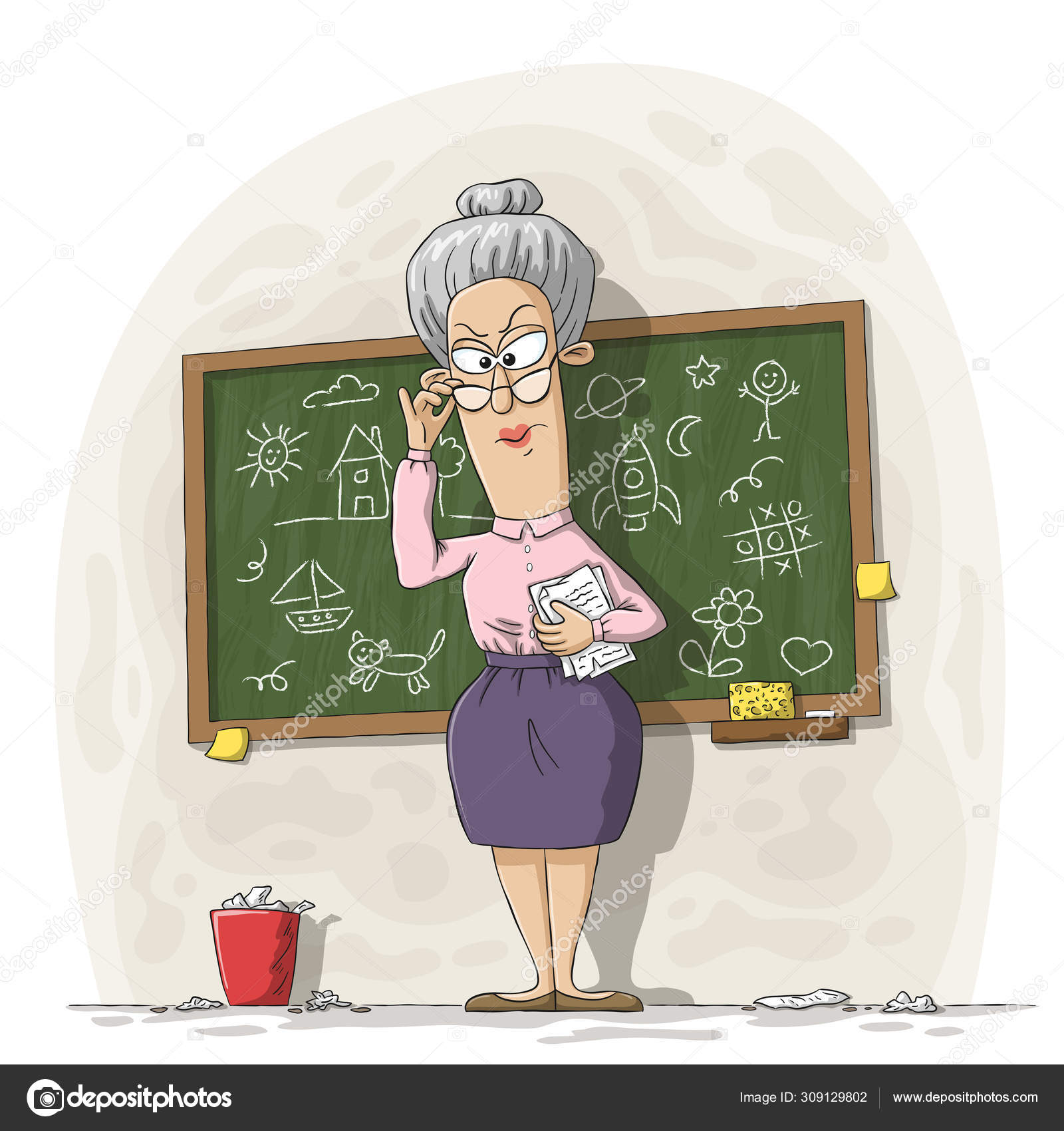 Teacher cartoon strict Vector Art Stock Images | Depositphotos Teacher cartoon strict Vector Art Stock Images | Depositphotos