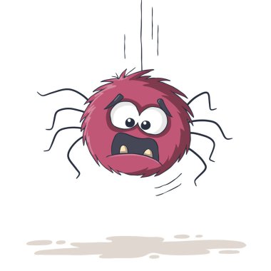 Komik karikatür örümcek