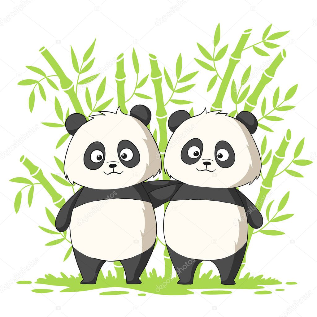 Two Cute Pandas
