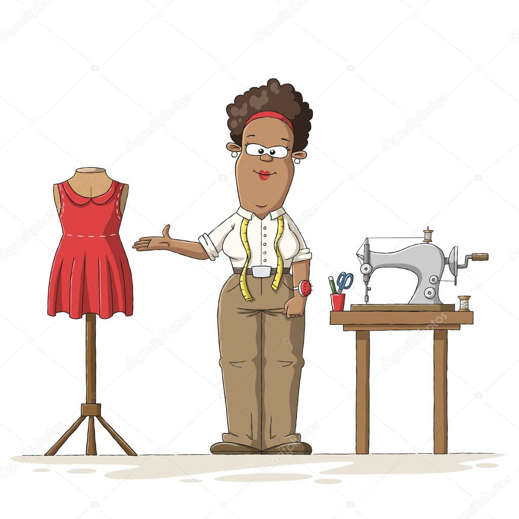 Tailor With Utensils