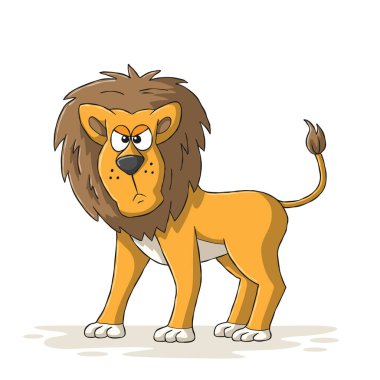 kızgın çizgi film aslan