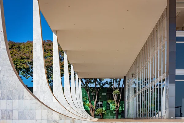 Brazylijskiej Federalny Trybunał Stf Brasilia Zaprojektowany Przez Oscar Niemeyer — Zdjęcie stockowe