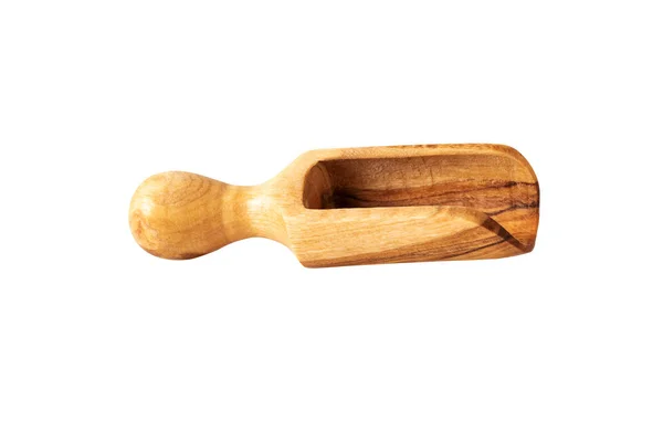 Wood Spoon Olive Wooden Spoon Isolated Clipping Path Included — Stock Photo, Image