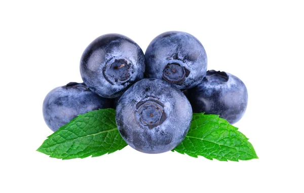 Stack Blueberries White Clipping Path — Stock Photo, Image