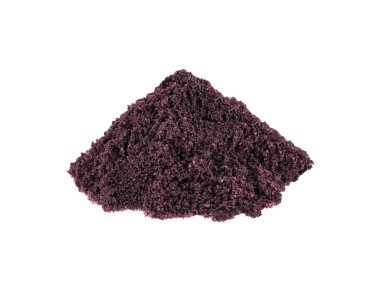 Heap of acai powder isolated on white background clipart