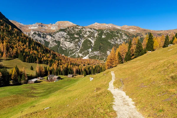 Alpská Krajina Podzim Turistika Rakouských Alpách Tyrolsko Rakousko — Stock fotografie