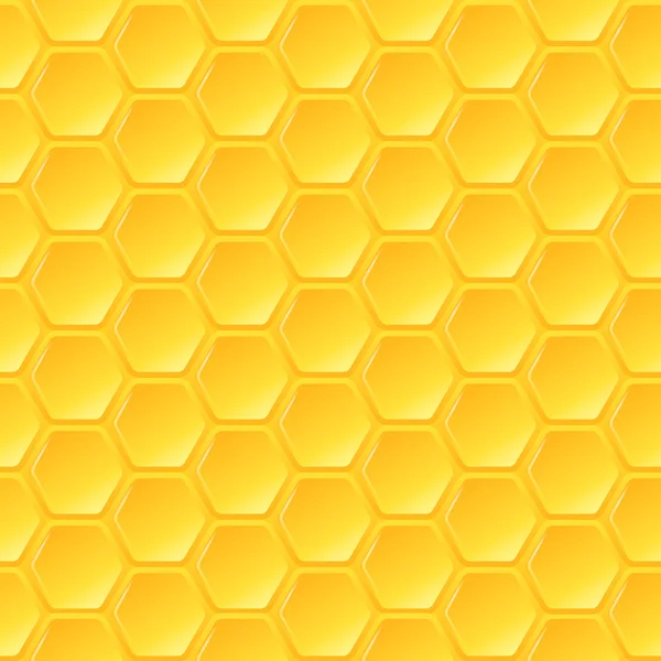 Honeycomb Bakgrund Sömlös Hexagoner Mönster Vektorillustration — Stock vektor