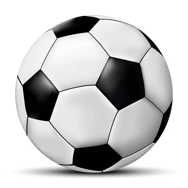 Voetbal Voetbal Bal Geïsoleerd Witte Achtergrond — Stockvector