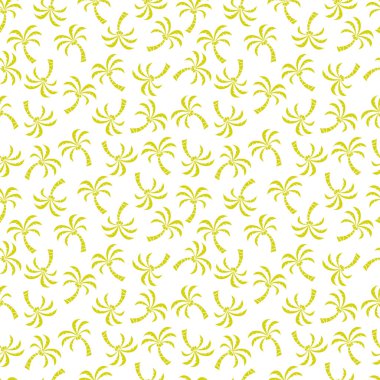 Palmiye ağaçlarıyla kusursuz desen. Vektör illüstrasyonu.