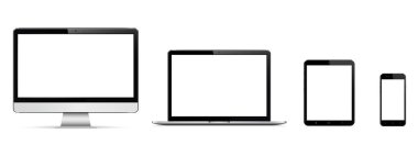 Gerçekçi Monitör, laptop, tablet, akıllı telefon