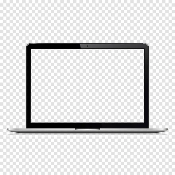 Isolated laptop with transparent screen — Stock Vector